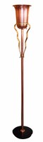 Copper & Brass Art Deco Torchiere
