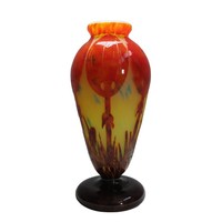 Charles Schneider Le Verre Francais Coprins Vase