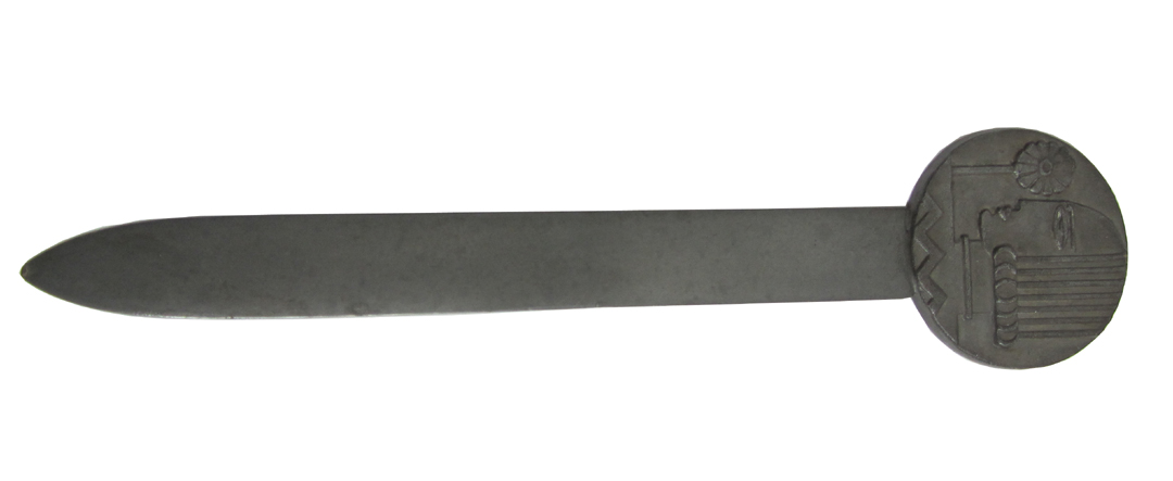 Swedish Art Deco Pewter Letter Opener Designed by Silvia Stave