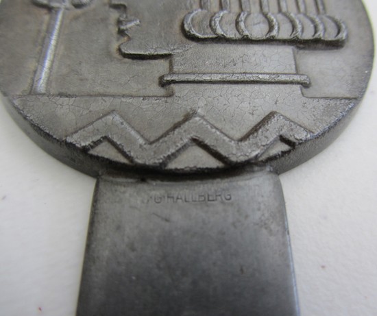 Swedish Art Deco Pewter Letter Opener Designed by Silvia Stave