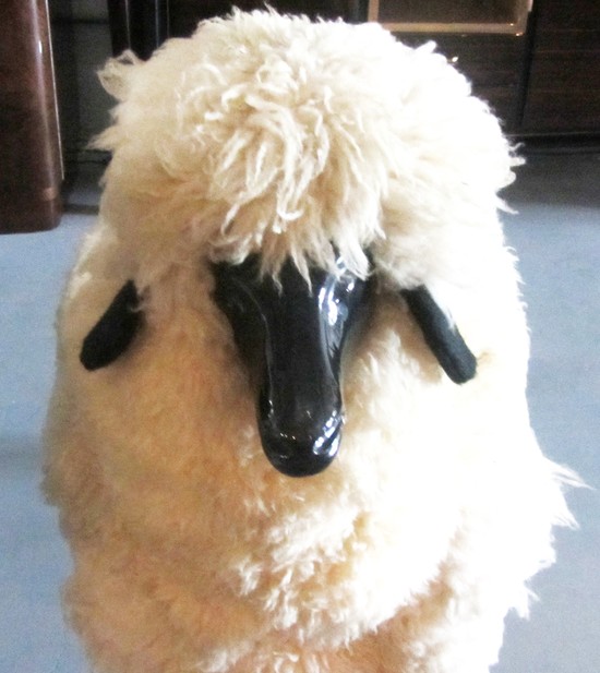 Pair of Mid Century Modern Design Life-Size Sheep After Francois-Xavier Lalanne
