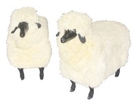 Pair of Mid Century Modern Design Life-Size Sheep After Francois-Xavier Lalanne