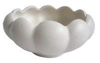 American Art Deco White Ceramic Bowl by Maurice of California