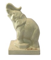 French Art Deco Craqueleure Elephant by Jean de la Fontinelle