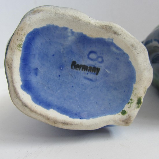 Three German Art Deco Ceramic Monkey Decanters