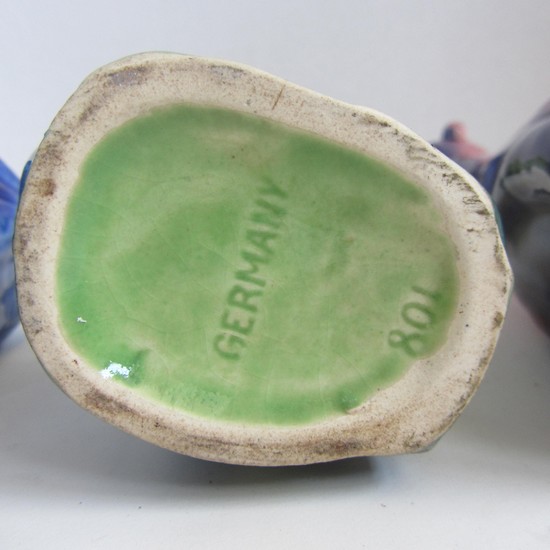 Three German Art Deco Ceramic Monkey Decanters