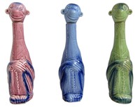 Three German Art Deco Ceramic Monkey Decanters