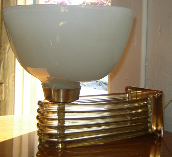 Italian Art Deco Murano Wall Sconce by Carlo Scarpa