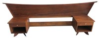 George Nakashima Mid Century Modern Design Origins Line King Size Bed and Two Nightstands