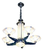Opalescent Rods Chandelier