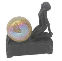 Original Frankart American Art Deco Lady Lamp with Crystal Ball