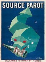 Favre Source Parot Art Deco Poster