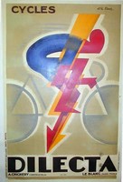 Favre Cycles Dilecta Art Deco Poster