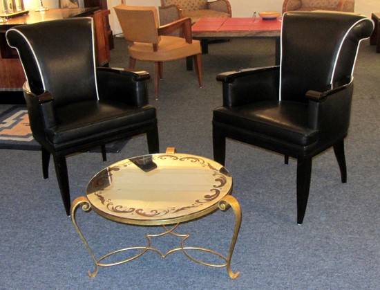 Pair of French Art Deco Armchairs by Jean Pascaud