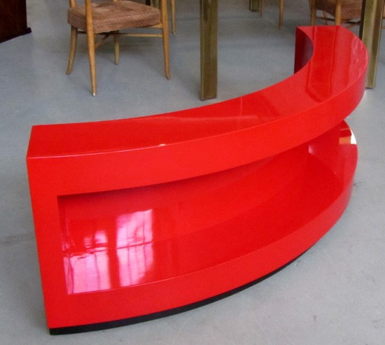 Paul Laszlo American Art Deco Curved Bookcase