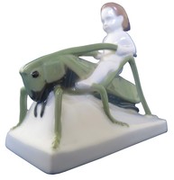 Albert Caasmann Porcelain Rosenthal Grasshopper Figurine