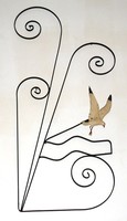 American Art Deco Screen Door Stretcher with Seagull