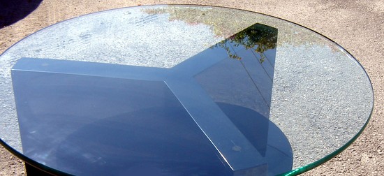 American Art Deco Black Lacquer and Glass Coffee Table