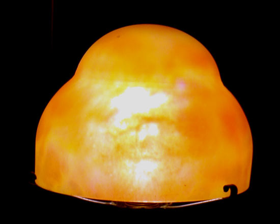 Wrought Iron Table Lamp with Daum Freres Shade