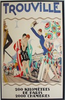 Original French Art Deco Poster for Trouville by Maurice Lauro
