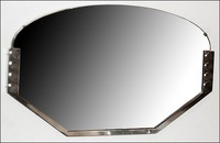 Nickel Art Deco Mirror With Dots