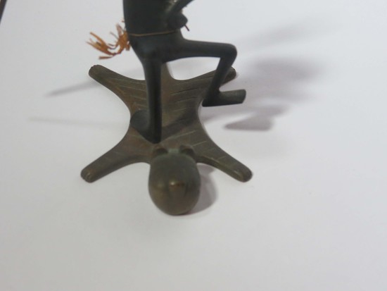 Vintage Hagenauer Pigmy Warrior on Lion Skin