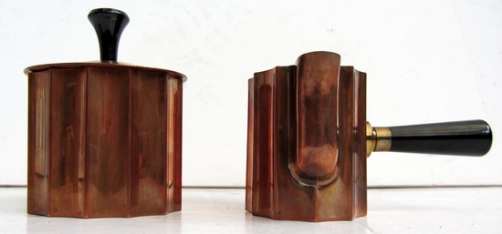 Walter Von Nessen American Art Deco Coffee Set in Copper for Chase