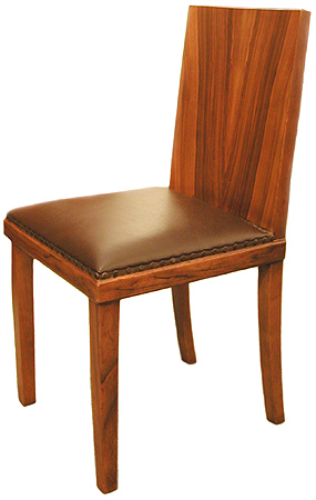 Walnut Aluminum Dining Table & 6 Chairs