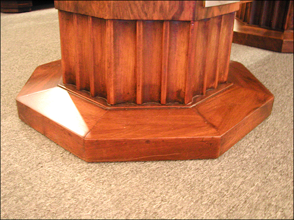 Walnut Aluminum Dining Table & 6 Chairs