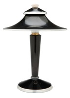 Walter Von Nessen Black & Chrome Table Lamp