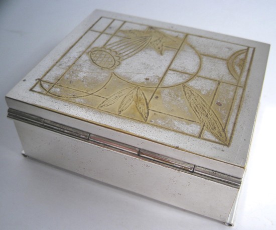 WMF German Art Deco Silver Plated Box.