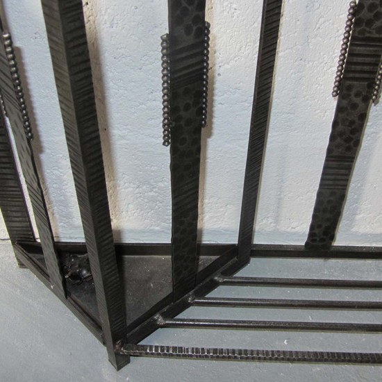 French Art Deco Wrought Iron Hall Tree