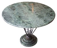 Wrough Iron Marble Center Table