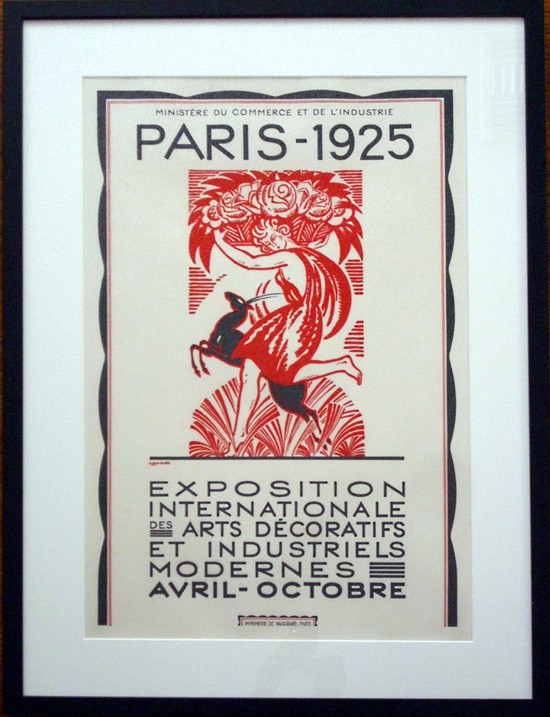 Red 1925 Exhibition Poster Robert Bonfils Red Exhibition Poster